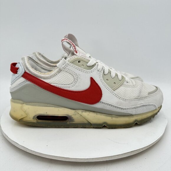 Nike Air Max Terrascape 90 Men Size 8.5 DQ3987-100 Summit White Red Shoes - Picture 2 of 12